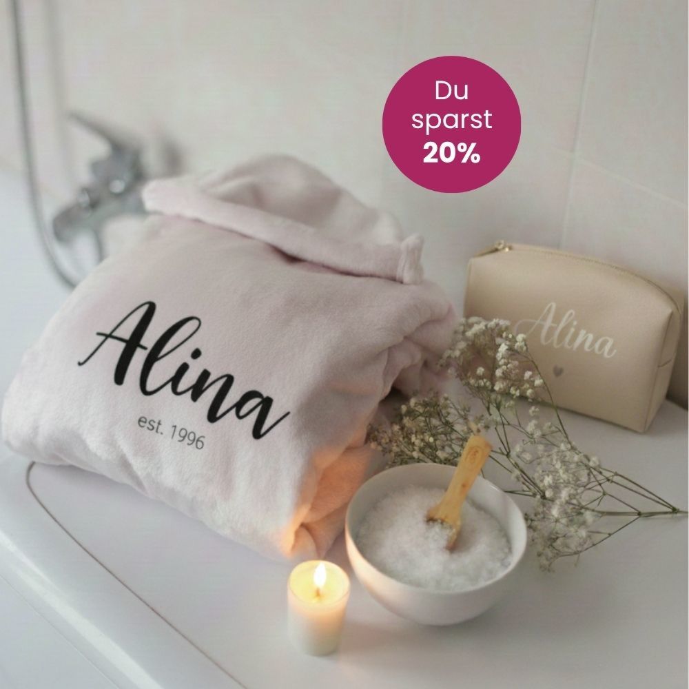 Geschenkset Bademantel und Kosmetiktasche