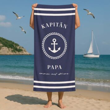 Personalisierbares Handtuch Maritim mit Text