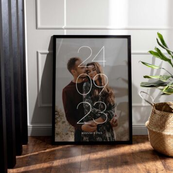 Personalisierbares Poster mit Datum und Namen
