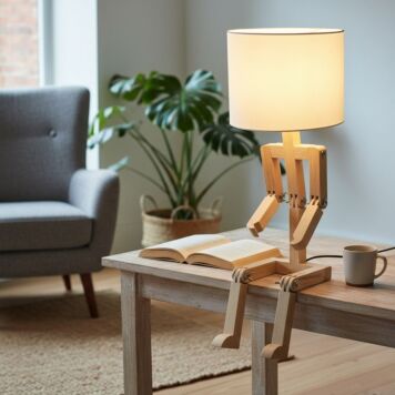 Sitzende Lampe