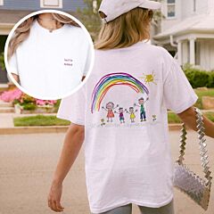Personalisierbares T-Shirt mit deiner Zeichnung vorne und hinten - Design