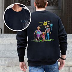 Personalisierbarer Pullover mit deiner Zeichnung vorne und hinten - nur hinten - Design