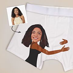 Personalisierbare Boxershorts mit Gesicht und Text - Design