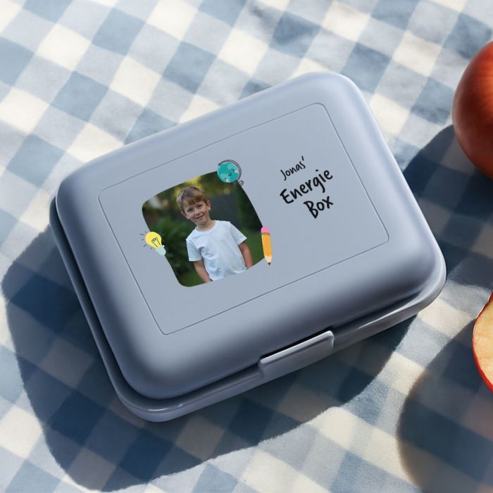 Personalisierbare Brotdose mit Foto und Text Personalisierbare Brotdose mit Foto und Text