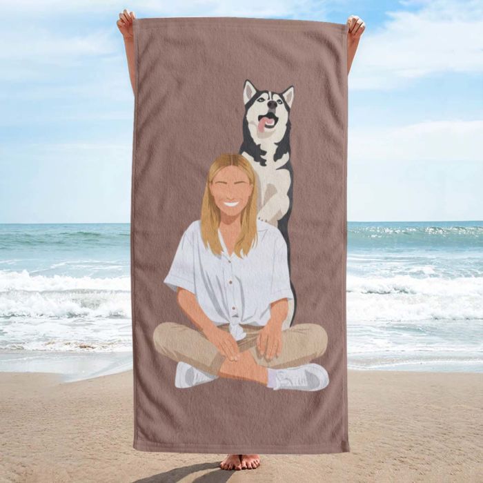Personalisierbares Handtuch mit KI-Illustration Personalisierbares Handtuch mit KI-Illustration