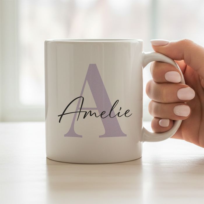 Personalisierbare Tasse mit Monogramm Personalisierbare Tasse mit Monogramm