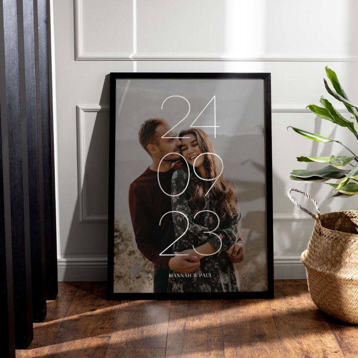 Personalisierbares Poster mit Datum und Namen Personalisierbares Poster mit Datum und Namen