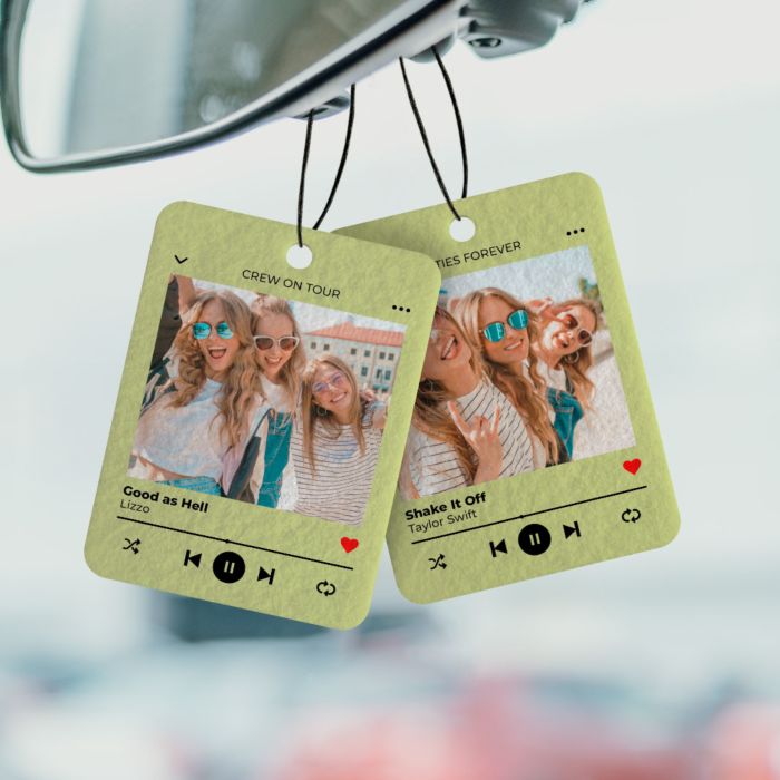 Personalisierbarer Duftbaum mit Foto und Song Personalisierbarer Duftbaum mit Foto und Song