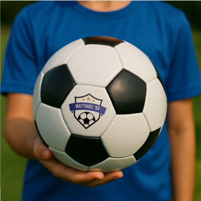 Personalisierbarer Fußball mit Text und Wappen Personalisierbarer Fußball mit Text und Wappen