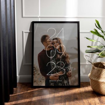 Personalisierbares Poster mit Datum und Namen